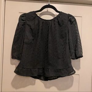 Peplum black blouse